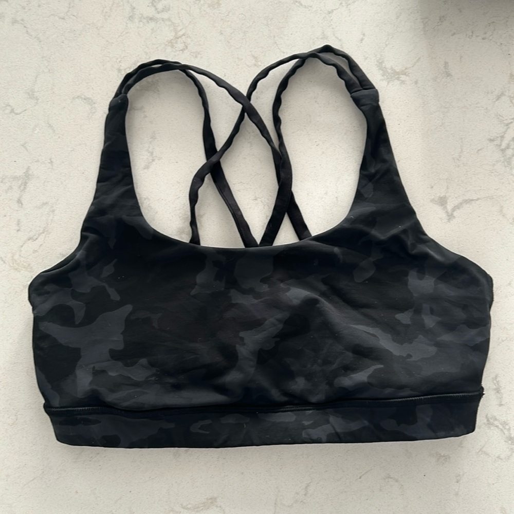 Lululemon Energy Bra Camo Size 8